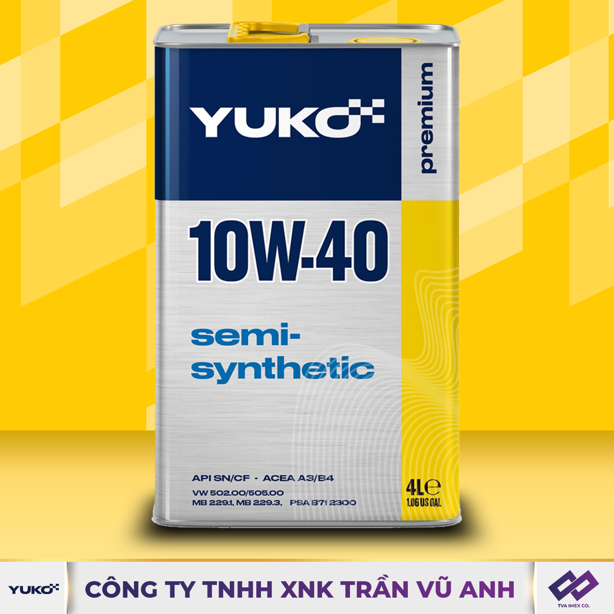 YUKO SEMISYNTHETIC 10W40 SN 4L
